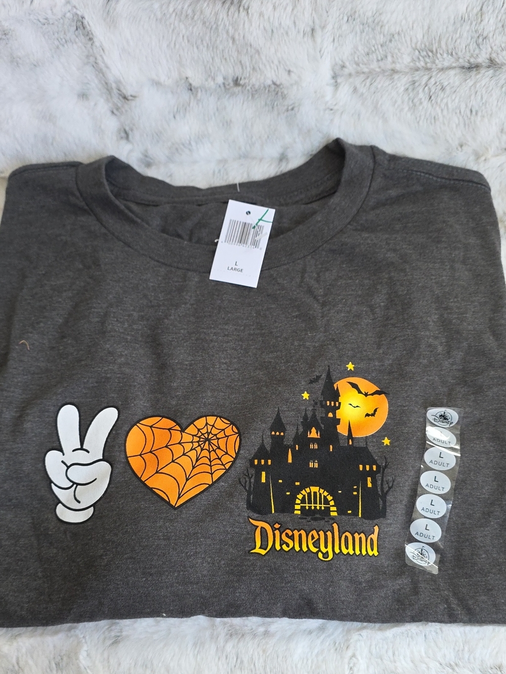 Unisex Adult Disney Gray Halloween Graphic Tee